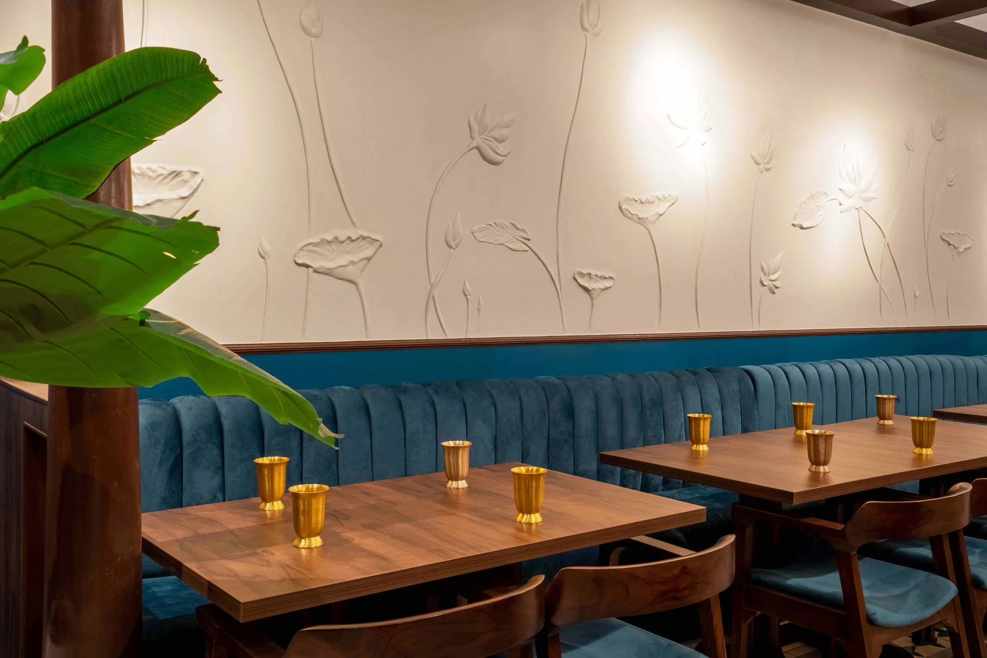 A warm hospitality interior designed by Urban Mistrii Studio
